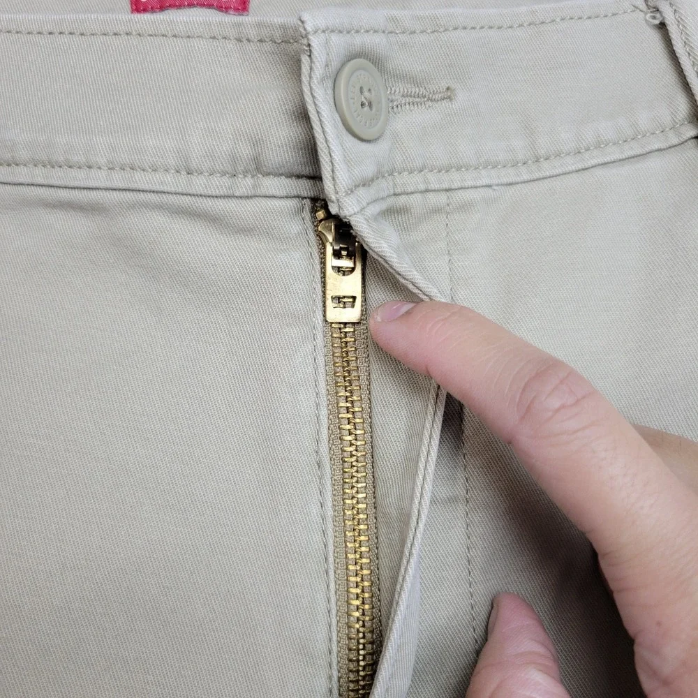 Levis XX Chino Pants Mens 33x30 Tan Stretch Flat Front‎ Standard Tapered Leg